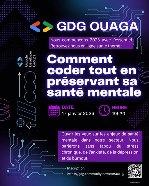 Événement : Webinaire à l’intention de la communauté Google Developers Burkina Faso.